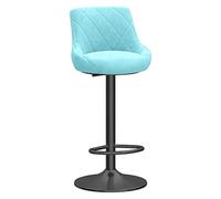 Tabourets de Bar pivotants, Hauteur comptoir, Assise Ronde et incurvée réglable, Pieds en métal, pour Cuisine, Petit-déjeuner, pub, Bistro, Hauteur 65-80 cm