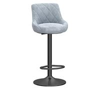 Tabourets de Bar pivotants, Hauteur comptoir, Assise Ronde et incurvée réglable, Pieds en métal, pour Cuisine, Petit-déjeuner, pub, Bistro, Hauteur 65-80 cm
