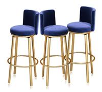 Tabourets de bar pivotants, hauteur de comptoir à 360°, siège en velours, pieds en métal, tabouret d'îlot de cuisine pour salle à manger et pubs, lot de 1