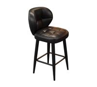 Tabourets de Bar pivotants Modernes à 360° - Assise en Cuir PU, Pieds en métal et Repose-Pieds Confortable, tabourets de comptoir rembourrés for Cuisine(Red- 1PCS,Height 75cm)