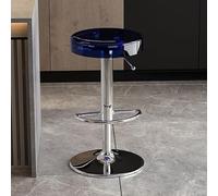 Tabourets de Bar pivotants réglables en Acrylique, Hauteur comptoir, avec Repose-Pieds et sans accoudoirs, pour îlot de Cuisine ou Salle à Manger.