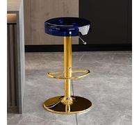 Tabourets de Bar pivotants réglables en Acrylique, Hauteur comptoir, avec Repose-Pieds et sans accoudoirs, pour îlot de Cuisine ou Salle à Manger.