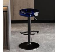 Tabourets de Bar pivotants réglables en Acrylique, Hauteur comptoir, avec Repose-Pieds et sans accoudoirs, pour îlot de Cuisine ou Salle à Manger.
