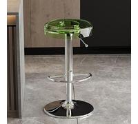 Tabourets de Bar pivotants réglables en Acrylique, Hauteur comptoir, avec Repose-Pieds et sans accoudoirs, pour îlot de Cuisine ou Salle à Manger.
