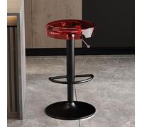 Tabourets de Bar pivotants réglables en Acrylique, Hauteur comptoir, avec Repose-Pieds et sans accoudoirs, pour îlot de Cuisine ou Salle à Manger.