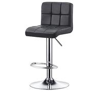 Tabourets de bar pivotants réglables en cuir blanc avec dossier pour cuisine, salle à manger, chambre, café, meubles modernes pour la maison et le commerce