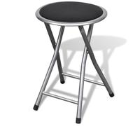 Tabourets de bar pliables AKOZON - Lot de 4 - Similicuir résistant - Structure en acier