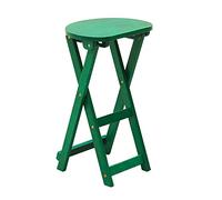Tabourets de bar pliables en bois massif, légers et portables, 36 cm de diamètre, hauteur réglable de 43 cm et 62 cm, vert foncé, parfaits pour la salle à manger et les sièges