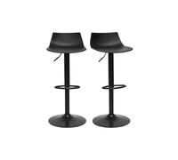 Tabourets de bar réglables design noirs (lot de 2) KELLY
