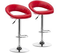 Tabourets de bar réglables, tabourets de bar pivotants modernes et mignons en cuir PU avec dossier creux, chaises de comptoir à hauteur de comptoir à levage pneumatique for cuisine, salle à manger, pu