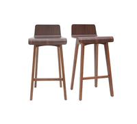 Tabourets de bar scandinaves noyer H65 cm (lot de 2) BALTIK