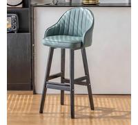 Tabourets de Bar Tabourets de Bar en Tissu technologique rembourré avec Dossier et Pieds en Bois Massif, Chaise de Bar Moderne du Milieu du siècle, Tabouret d'îlot for comptoir de Cuisine