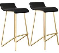 Tabourets de Bar tabourets de comptoir de Hauteur avec Dos, chaises de Bar rembourrées avec Faux Cuir rembourré Repose-Pied, Tabouret de Bar pour l'île Kitchens, Rustique, 330 Livres (Black-2ps,