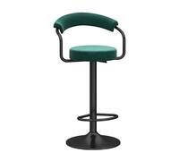 Tabourets de bar, tabourets de comptoir, tabourets de bar pivotants, tabourets de comptoir réglables en hauteur, chaises de bar, chaise d'îlot de cuisine en velours avec dossier et repose-pieds, tabou