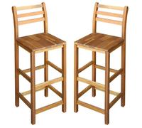 Tabourets de bar - vidaXL - Bois d'acacia massif - Intérieur et extérieur