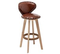 Tabourets de Bar Vintage 360 ° Tools de Bar pivotants avec Dos Repose-Pied, Cuir PU rembourré comptoir Tabouret de comptoir à Haut de Gamme