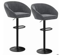Tabourets de Bar - VIVOLILV - Lot de 2 - Reglables en hauteur - Avec Repose-Pieds Tabourets Hauts pour Bar-Cuisine
