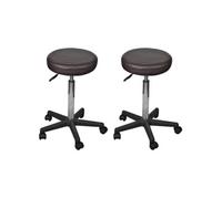 vidaXL Tabourets de bureau lot de 2 Marron 35,5x84 cm Similicuir