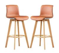 Tabourets de comptoir à Hauteur Ensemble de 2 tabourets de Bar, Chaise à Manger à Petit-déjeuner en Cuir PU, chaises de Bar pivotantes, tabourets Hauts avec Dossier incurvé pour la Cuisine, îles,