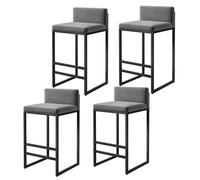 Tabourets de comptoir à Hauteur exquise tabourets de Bar avec Un Dossier Bas pour Petit-déjeuner de Cuisine Moderne tabours de pub Velours selles Hauts Hauts Hauts Chaise de comptoir pour l'île
