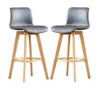 Tabourets de comptoir en Jeu de 2 tabourets de Bar, Chaise de Salle à Manger pour Petit-déjeuner en Cuir PU, chaises de Bar pivotantes, tabourets Hauts avec Dossier incurvé pour Cuisine, îles,