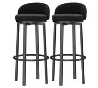 Tabourets de comptoir tabourets de bar ensembles de 2 tabourets hauts de cuisine atelier soutenu Atelier petit-déjeuner tabouret de bar à tabouret de tabouret de tabouret rembourré en velours pivotant