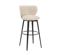 Tabourets de Cuisine Chaise Haute Tabouret de Bar Simple et Moderne pivotant for la Maison Chaise Table for îlot chaises à Dossier pour la Salle à Manger(Blanc)