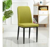 Tabourets De Cuisine Empilables Avec Support Lombaire Confortable À Dossier Bas, Chaise De Salle De Conférence Avec Pieds En Métal Robustes, Grandes Chaises De Salle À Manger Confortables(Green)