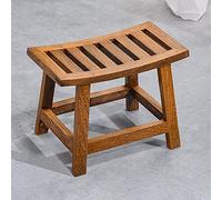Tabourets de douche en bois pour salle de bain Chaise de bain en bois pour personnes âgées handicapé design incurvé de bain antidérapant banc de bain de repose-tabouret de rasage, 39 × 19 × 25 cm