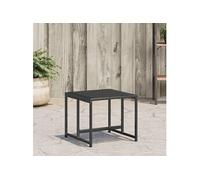 Tabourets de jardin 4 pcs noir acier et textilène, siège de jardin, tabouret d'extérieur, siège cube, siège 4008594