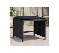 Tabourets de jardin avec coussins 4 pcs noir 40x40x35 cm rotin 4007484