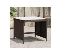 Vidaxl Tabourets De Jardin Avec Coussins 4pcs Marron 40x40x35 Cm Rotin Marron