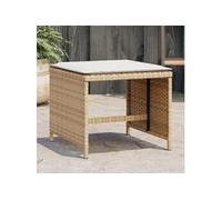 Vidaxl Tabourets De Jardin Avec Coussins Lot De 4 Beige Résine Tressée Beige