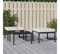 Tabourets de Jardin avec Coussins Siège de Patio Extérieur 2 pcs Acier vidaXL