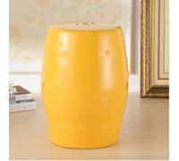 Tabourets de Jardin décoratifs en Forme de Tambour, Tabouret de Jardin en céramique Peint à la Main, Finition Moderne Brillante Peinte à la Main, pour Le Salon, la Chambre, Le Balcon, l B3-28x28x46cm