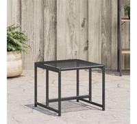 vidaXL Tabourets de Jardin Lot de 4 Noir résine tressée, siège de Jardin, Tabouret d'extérieur, siège Cube, siège d'extérieur, Tabouret Cube