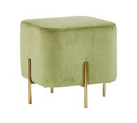 Tabourets de Pied carrés de Velours Luxueux avec des Jambes dorées Repos au Pied élégant et siège supplémentaire pour Le Salon ou la Chambre Verte Clair 45x43cm Design Moderne et Classique Innovate