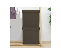vidaXL Tabourets de rangement pliables lot de 2 marron foncé faux lin338775 marron foncé G