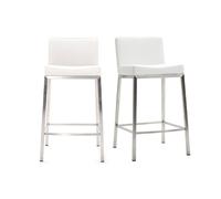Miliboo Tabourets Design Blanc H66 cm (Lot de 2) Epsilon