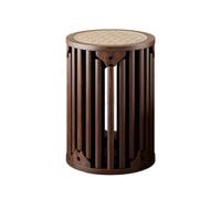 Tabourets Empilables, Assise en Rotin Tressé, Lot De 6 Tabourets Ronds sans Dossier, for Salle À Manger, Salon, Cuisine Et Balcon.(Color-3)