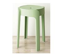 Tabourets empilables en plastique portables pour magasin, café, maison, haut rond, hauteur d'assise de 45,7 cm (vert)