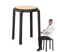 Tabourets empilables - Tabouret de bar rond , chaise emboîtable, meuble peu encombrant, fonction de support ďe stabilité portante | Tabouret đe siège pour cuisine, salle à manger, salle d́e cla