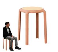Tabourets empilables - Tabourets empilables sans dossier | sièges ronds empilables légers en PP, tabourets empilables portables pour la salle à manger, tabouret de salle à manger