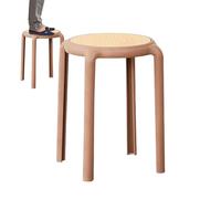 Tabourets empilables - Tabourets empilables sans dossier | sièges ronds empilables légers en PP, tabourets empilables portables pour la salle à manger, tabouret de salle à manger