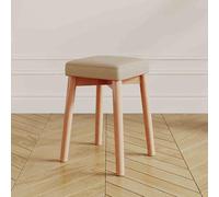 Tabourets en bois empilables de 45,7 cm, chaises de comptoir rembourrées avec pieds antidérapants pour la maison, le bureau, la cuisine et l'école - Design moderne au thé au lait