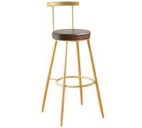 Tabourets en Cuir PU High Barstools avec Chaise Bar îlot Cuisine arrière, de comptoir, siè rembourré, Tabouret Haut pour, Petit-déjeuner, Pubs (Marron, cm 30 Pouces)