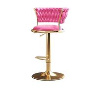 Tabourets Ensemble Velvet Fabric Réglable ° Tools pivotants, Tabouret à Barre Cuisine hydraulique sans Arme éloge de avec Le Bar en Or arrière Repose-Pieds (1pcs)