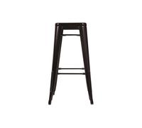 Tabourets Hauts en Acier Galvanisé Noirs x 4 Bistro