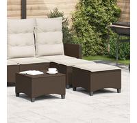 Tabourets jardin coussins 2pcs beige 55x55x36 cm résine tressée vidaXL