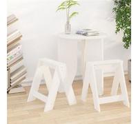 2x Tabourets Blanc 40x40x75 cm Bois Massif de Pin Chaises Bar Cuisine vidaXL